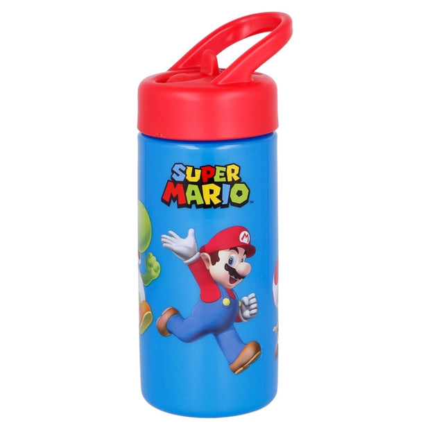 Sticla de apa pentru copii, din plastic, Super Mario Multicolor, 410 ml