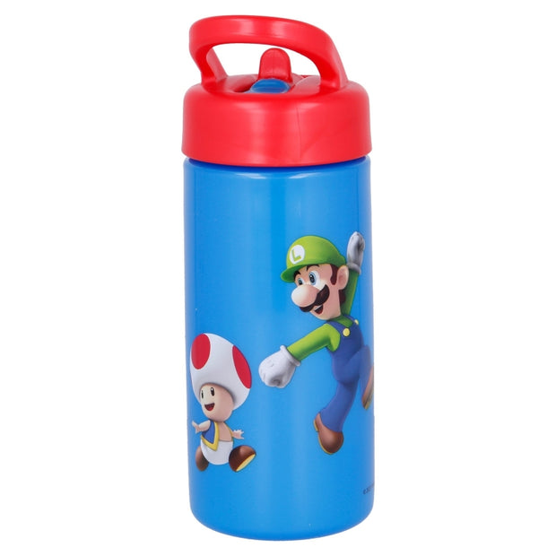 Sticla de apa pentru copii, din plastic, Super Mario Multicolor, 410 ml (1)