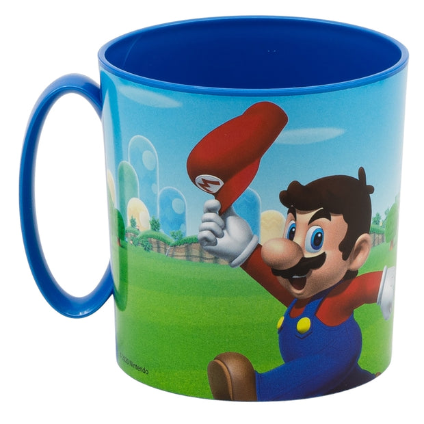 Cana pentru copii, din plastic, Super Mario Multicolor, 390 ml (1)