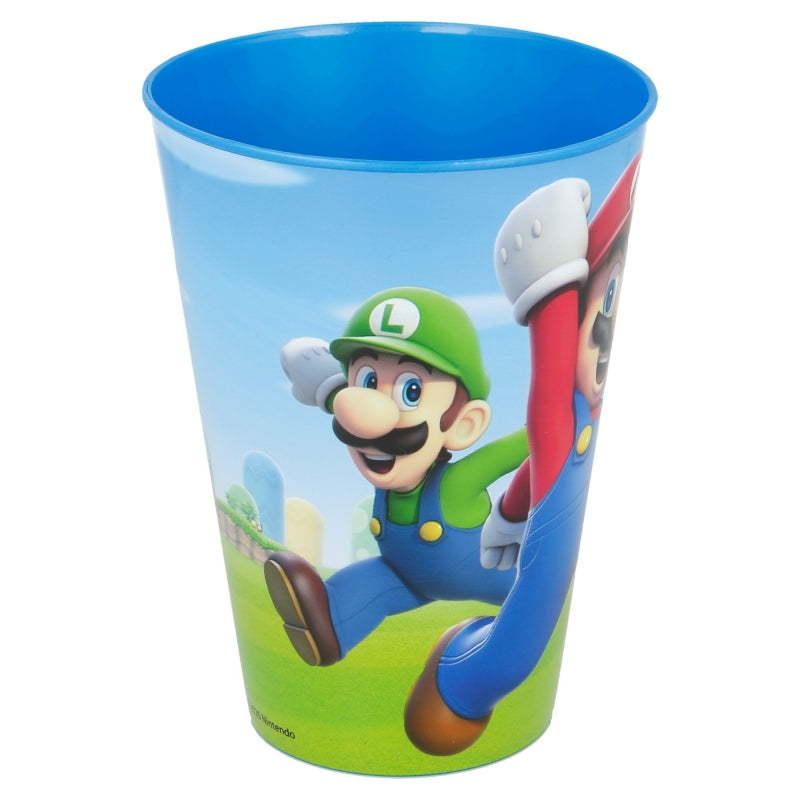 Pahar pentru copii, din plastic, Super Mario Multicolor, 430 ml (1)