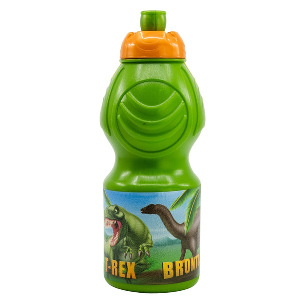 Sticla de apa sport pentru copii, din plastic, Dinosaur Multicolor, 400 ml