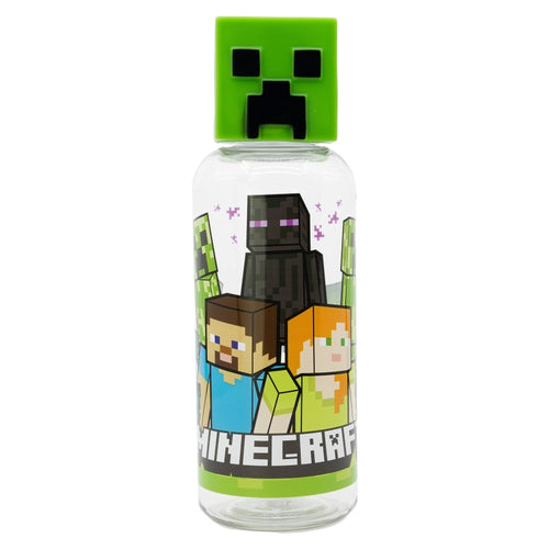 Sticla de apa pentru copii cu figurina, din plastic, Minecraft Multicolor, 560 ml