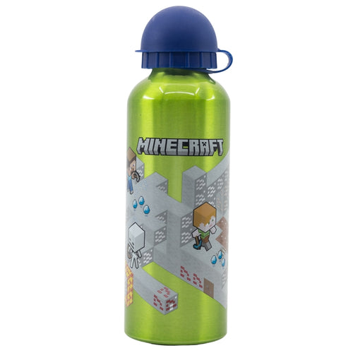 Sticla de apa pentru copii, din aluminiu, Minecraft Multicolor, 530 ml