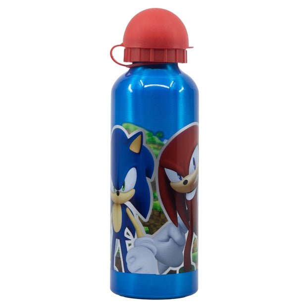 Sticla de apa pentru copii, din aluminiu, Sonic Multicolor, 530 ml (1)