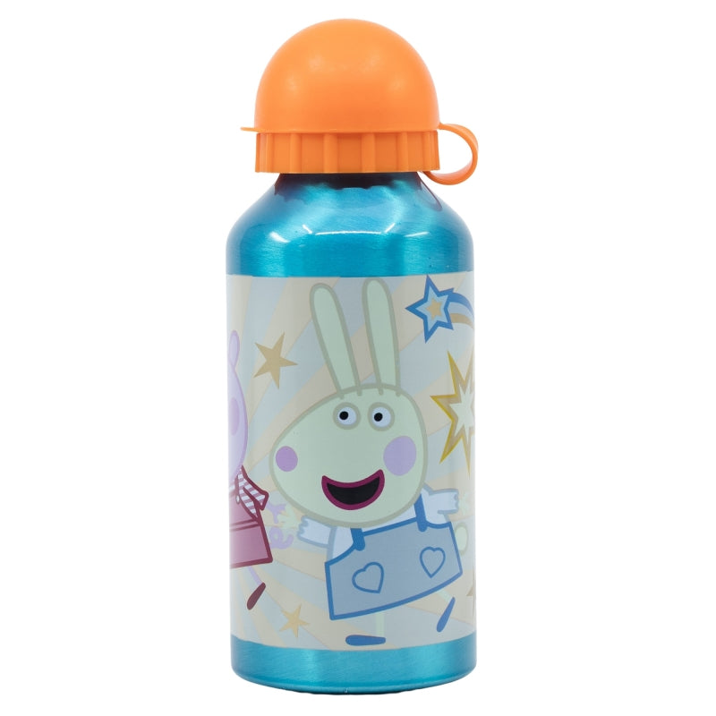 Sticla de apa pentru copii, din aluminiu, Peppa Pig Multicolor, 400 ml