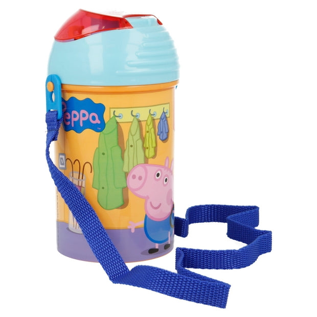 Sticla de apa pentru copii, din plastic, Peppa Pig Multicolor, 450 ml (1)