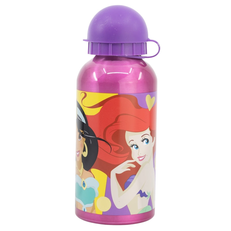 Sticla de apa pentru copii, din aluminiu, Princesses Multicolor, 400 ml