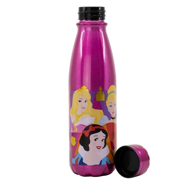 Sticla de apa pentru copii, din aluminiu, Princesses Multicolor, 600 ml (1)