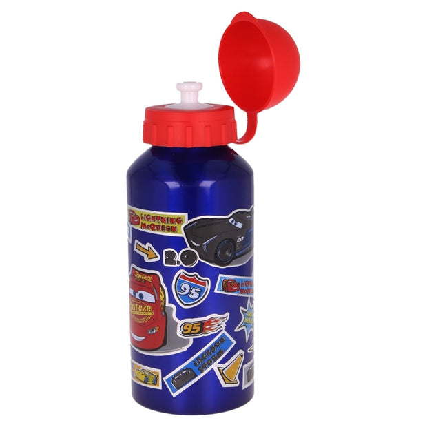 Sticla de apa pentru copii, din aluminiu, Cars Multicolor, 400 ml (1)