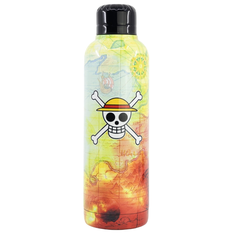 Sticla termoizolanta pentru copii, din otel si sticla, One Piece Multicolor, 515 ml (1)