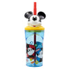 Pahar pentru copii, din plastic, cu pai si figurina, Mickey Mouse Multicolor, 360 ml (2)