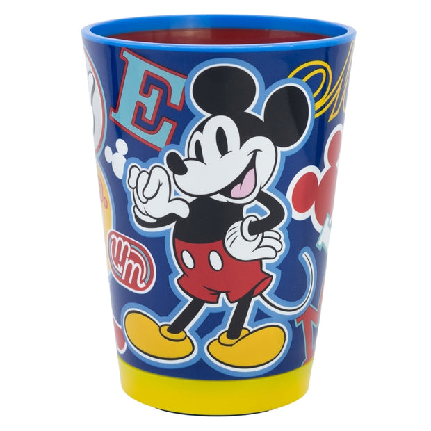 Pahar anti-rasturnare pentru bebe, din plastic, Mickey Mouse Multicolor, 470 ml