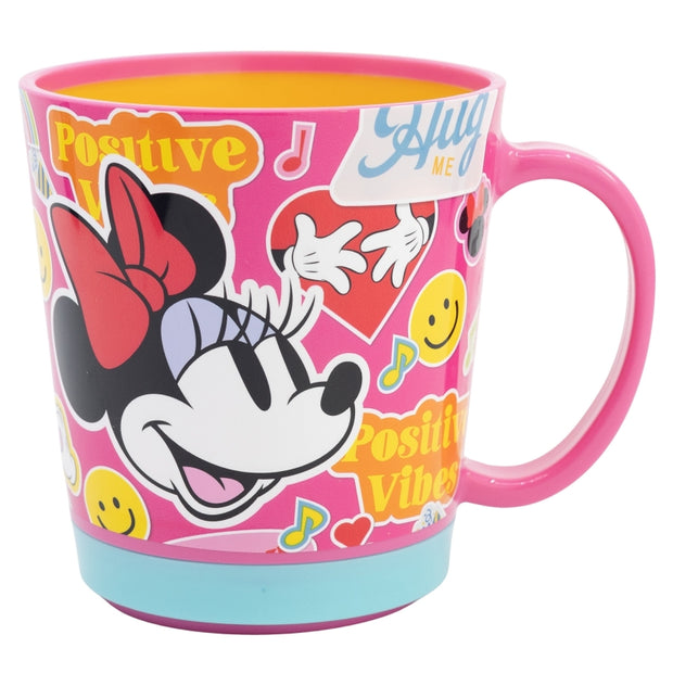 Cana anti-rasturnare pentru copii, din plastic, Minnie Mouse Multicolor, 410 ml