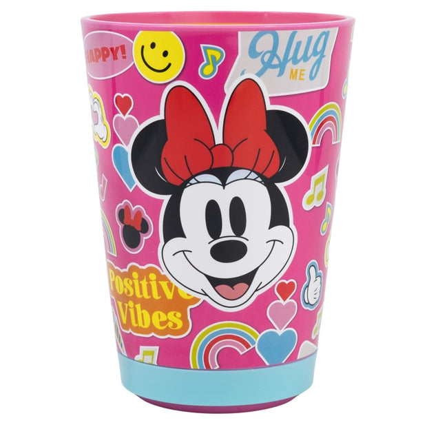 Pahar anti-rasturnare pentru bebe, din plastic, Minnie Mouse Multicolor, 470 ml