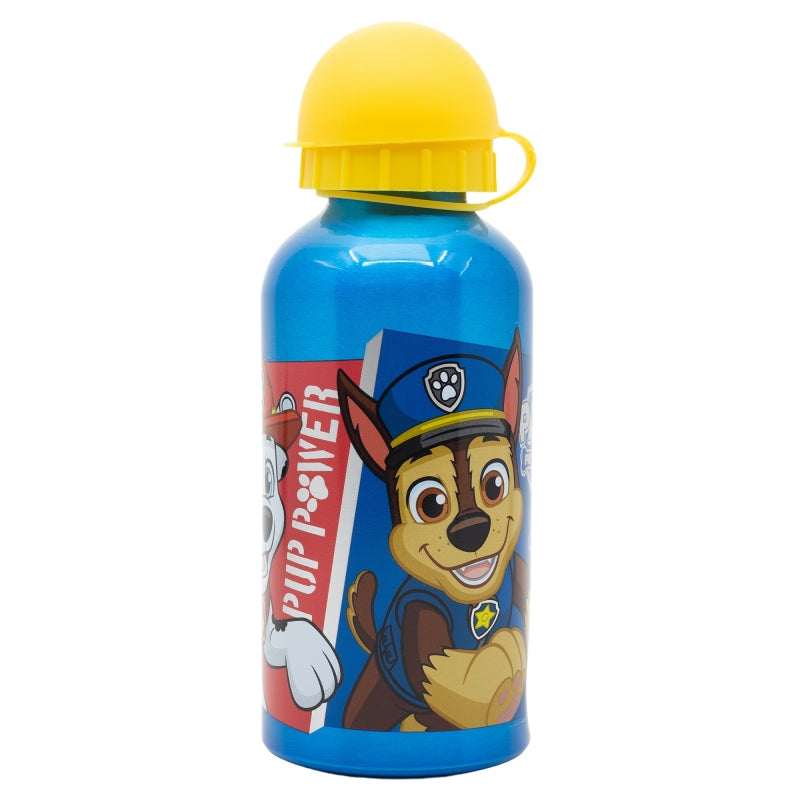 Sticla de apa pentru copii, din aluminiu, Pup Power Multicolor, 400 ml