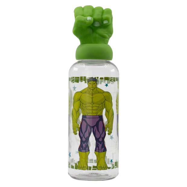 Sticla de apa pentru copii cu figurina, din plastic, Hulk Multicolor, 560 ml