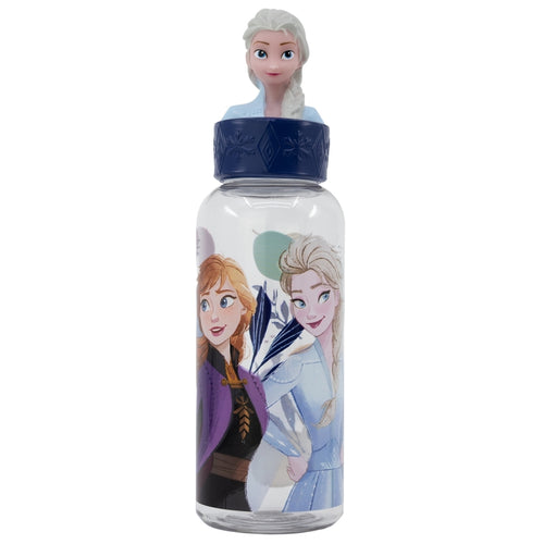 Sticla de apa pentru copii cu figurina, din plastic, Frozen Multicolor, 560 ml