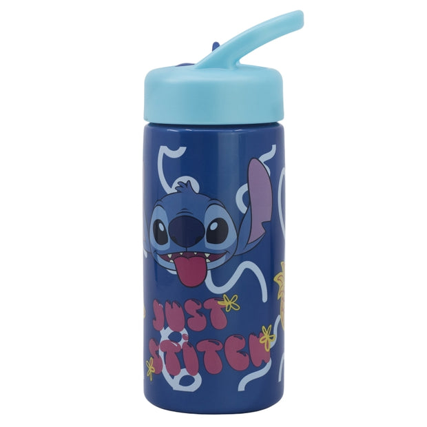 Sticla de apa pentru copii, din plastic, Stitch Multicolor, 410 ml