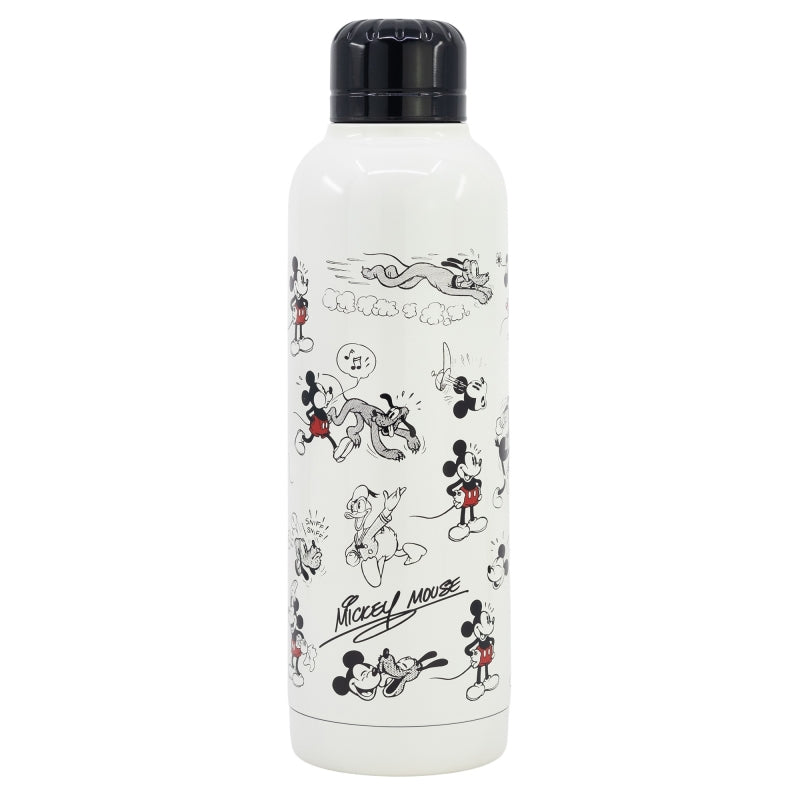 Sticla termoizolanta pentru copii, din otel si sticla, Mickey Mouse Multicolor, 515 ml