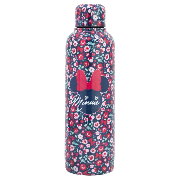 Sticla termoizolanta pentru copii, din otel si sticla, Minnie Mouse Multicolor, 515 ml