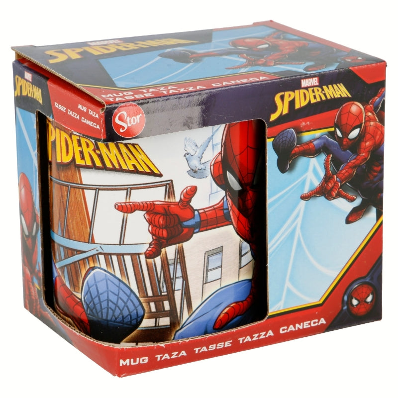 Cana pentru copii, din ceramica, Spiderman Streets Multicolor, 325 ml