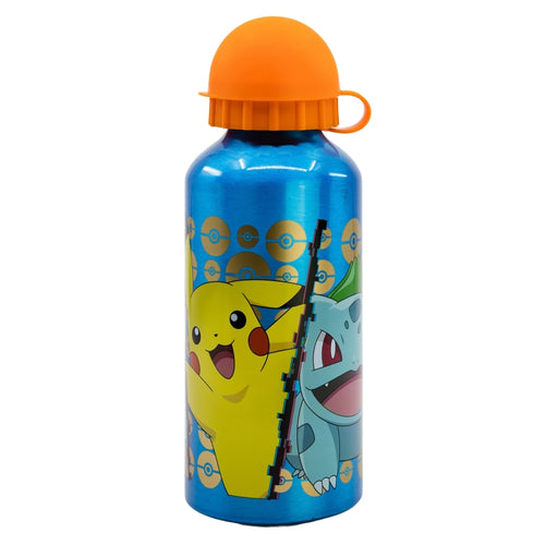 Sticla de apa pentru copii, din aluminiu, Pokemon Multicolor, 400 ml