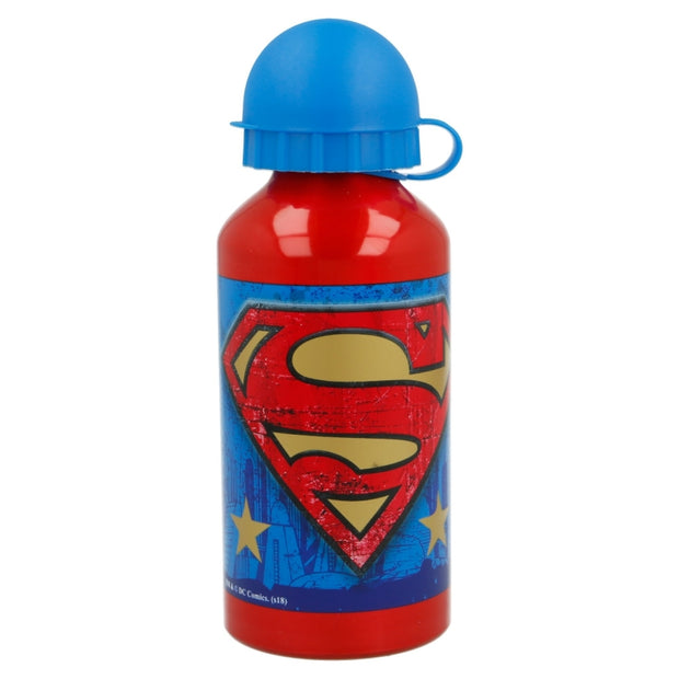 Sticla de apa pentru copii, din aluminiu, Superman Multicolor, 400 ml