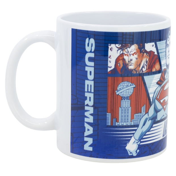 Cana pentru copii, din ceramica, Superman Multicolor, 325 ml