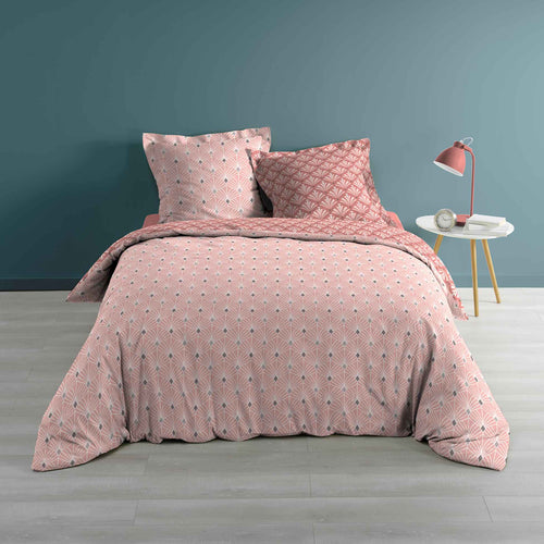 Lenjerie de pat din bumbac, Meloe Roz, 240 x 220 cm