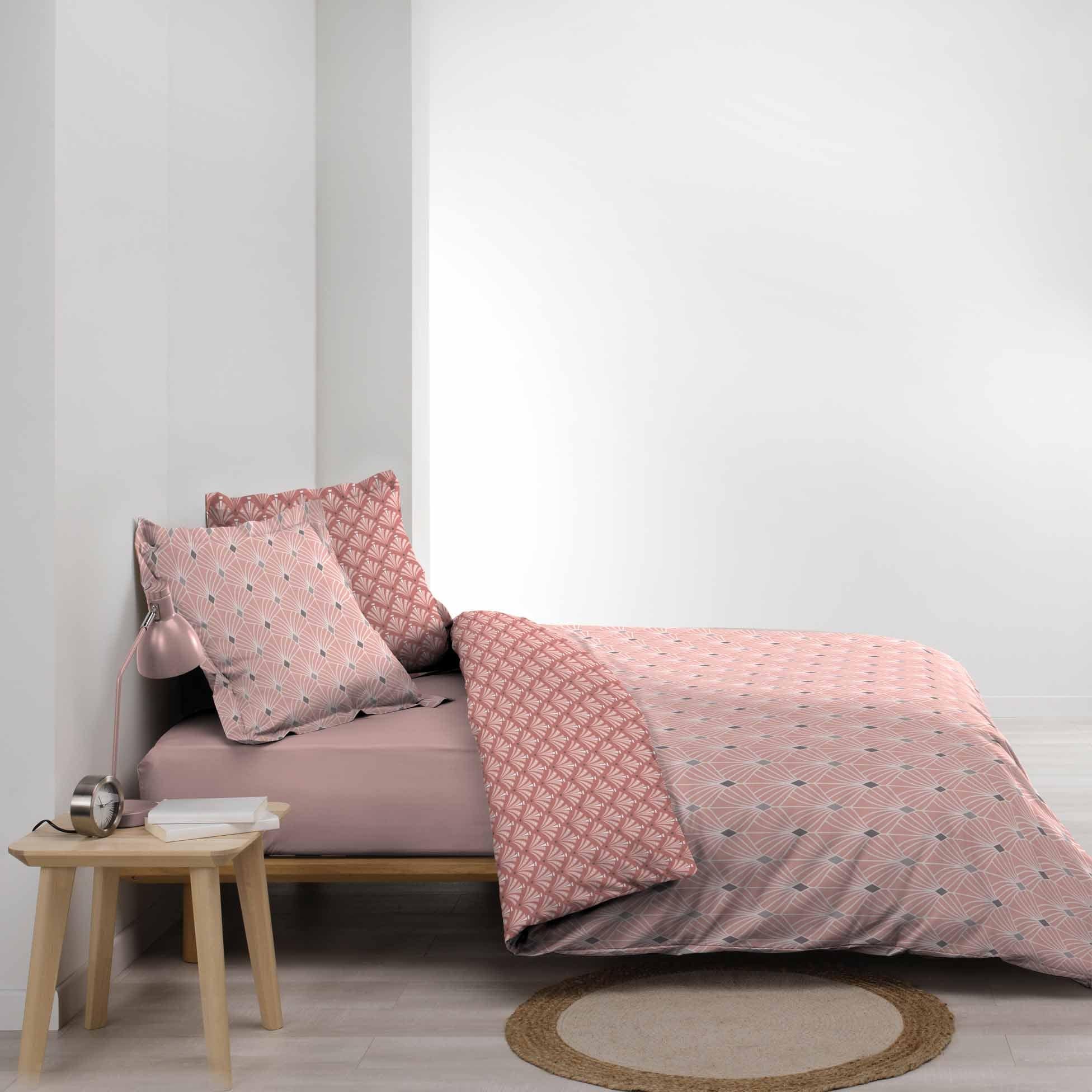 Lenjerie de pat din bumbac, Meloe Roz, 240 x 220 cm (4)