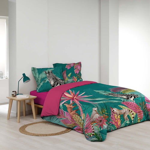 Lenjerie de pat din bumbac, Desirade Multicolor, 240 x 220 cm (1)