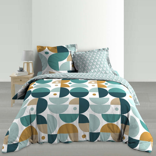 Lenjerie de pat din bumbac, Dorine Multicolor, 240 x 220 cm