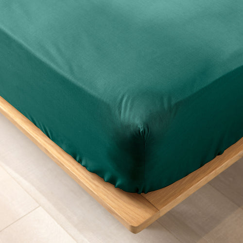 Cearceaf din bumbac cu elastic, Biolina Verde & UFR-FITTED-SHEET-BIOLINA-EMERAUDE