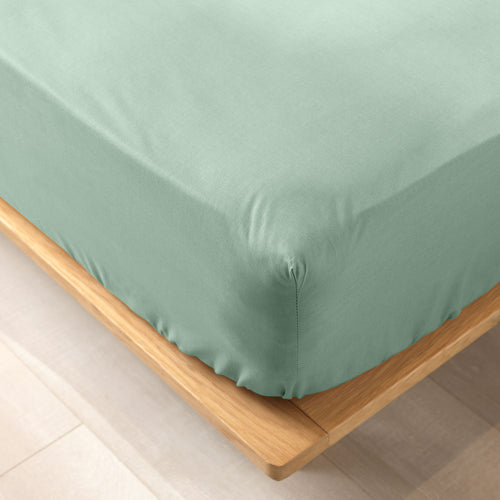 Cearceaf din bumbac cu elastic, Biolina Verde Mint & UFR-FITTED-SHEET-BIOLINA-SAUGE