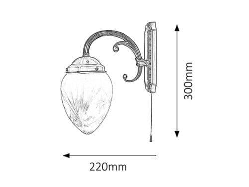 RabaLux Aplica Annabella 8631 Bronz / Alb