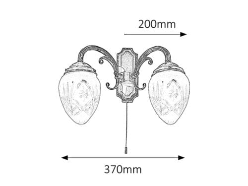 RabaLux Aplica Annabella 8632 Bronz / Alb