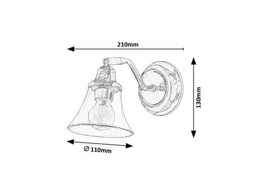 RabaLux Aplica Antoine 3207 Crom / Transparent