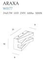 Maxlight Aplica Araxa W0177 Alb