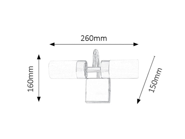 RabaLux Aplica Betty Double 5746 Alama / Alb