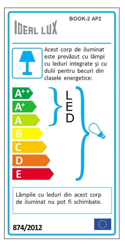 IdealLux Aplica Book-2 AP2 White