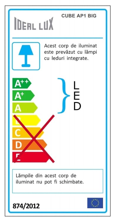 IdealLux Aplica Cube AP1 Big White