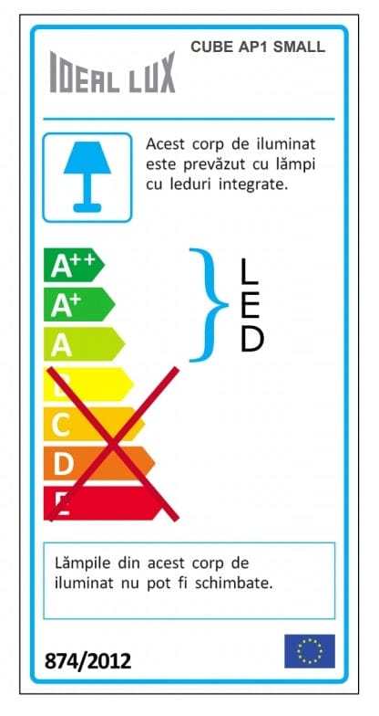 IdealLux Aplica Cube AP1 Small White