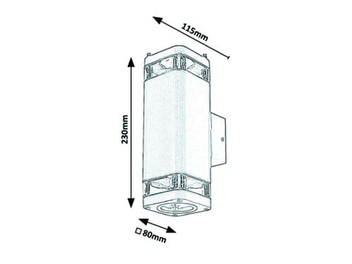 RabaLux Aplica exterior Sintra 7956 Negru Mat / Transparent