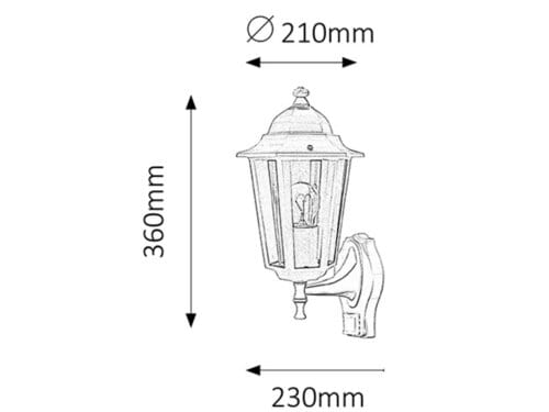 RabaLux Aplica exterior Velence 8216 Alb / Transparent