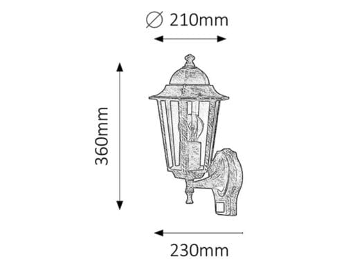 Aplica exterior Velence 8218 Auriu Antichizat / Transparent (2)