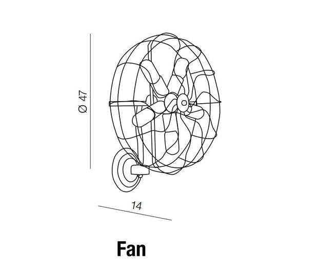 Azzarddo Aplica Fan Negru, AZ1349