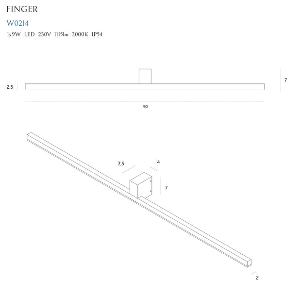 Aplica Finger W0214 Alb (3)