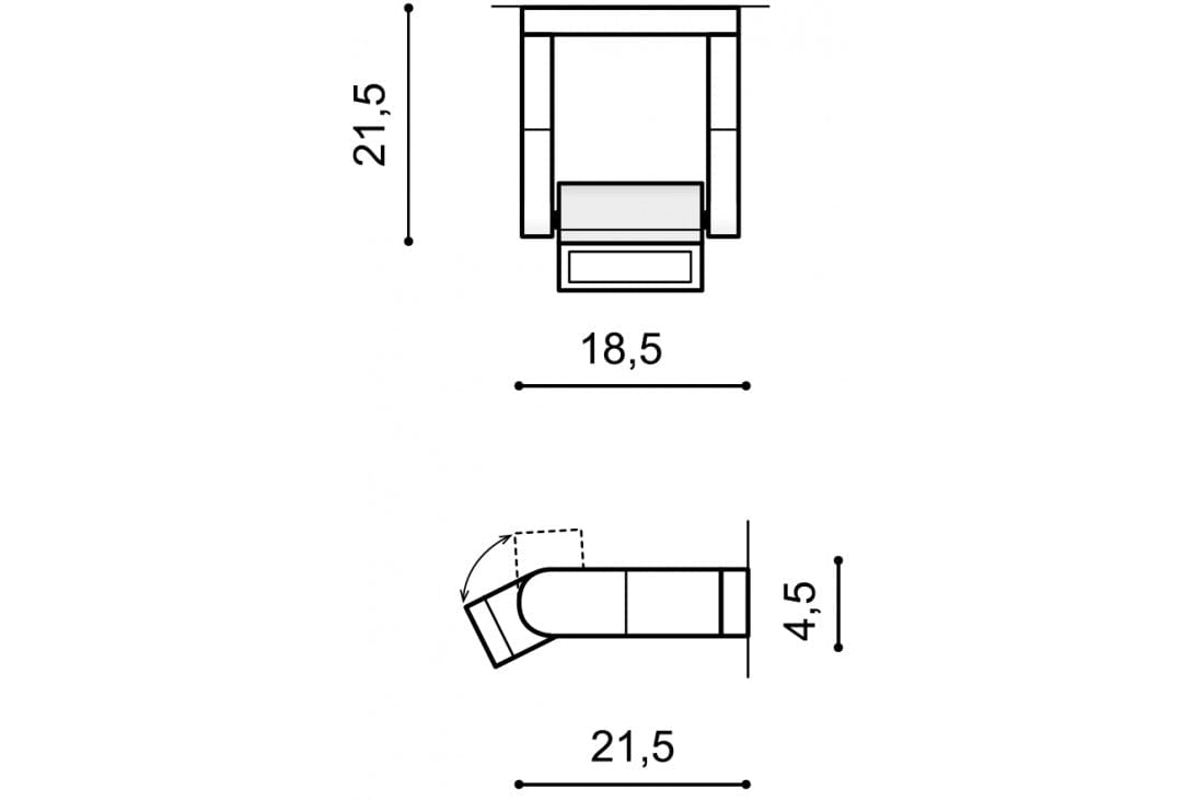 Azzarddo Aplica Frame Gri deschis, AZ2133