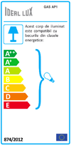 IdealLux Aplica Gas AP1