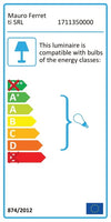 Aplica Glamy Circle Alb / Auriu (7)